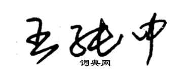 朱錫榮王純中草書個性簽名怎么寫