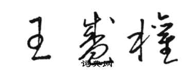 駱恆光王盛權草書個性簽名怎么寫