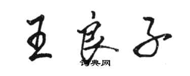 駱恆光王良子行書個性簽名怎么寫