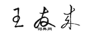 駱恆光王友來草書個性簽名怎么寫