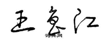 曾慶福王魯江草書個性簽名怎么寫