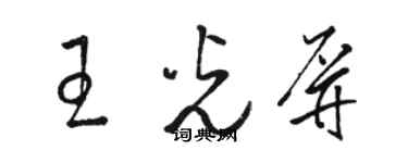 駱恆光王光屏草書個性簽名怎么寫