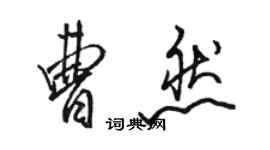 駱恆光曹然行書個性簽名怎么寫