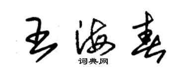 朱錫榮王海春草書個性簽名怎么寫