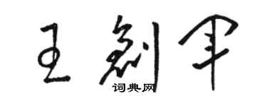 駱恆光王創軍草書個性簽名怎么寫