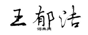 曾慶福王郁潔行書個性簽名怎么寫