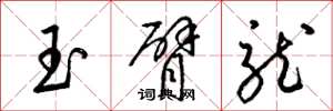梁錦英玉臂龍草書怎么寫