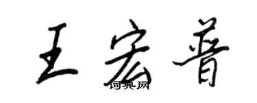 王正良王宏普行書個性簽名怎么寫