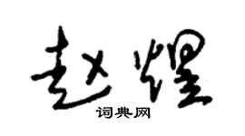 朱錫榮趙煜草書個性簽名怎么寫