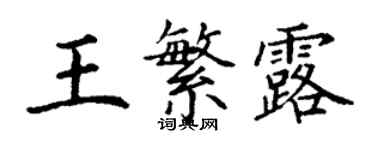 丁謙王繁露楷書個性簽名怎么寫