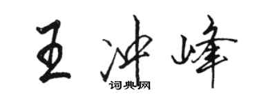 駱恆光王沖峰行書個性簽名怎么寫