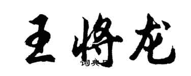 胡問遂王將龍行書個性簽名怎么寫