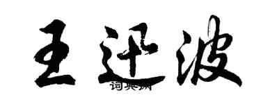 胡問遂王迅波行書個性簽名怎么寫