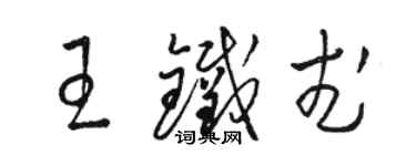 駱恆光王鐵武草書個性簽名怎么寫