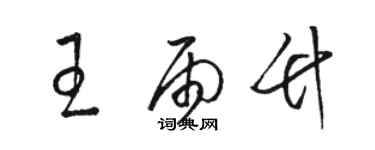 駱恆光王雨竹草書個性簽名怎么寫