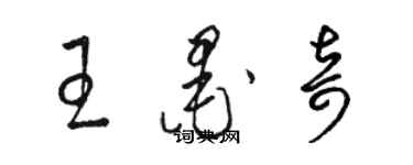 駱恆光王墨奇草書個性簽名怎么寫