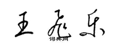 梁錦英王飛樂草書個性簽名怎么寫