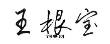 駱恆光王根寶行書個性簽名怎么寫