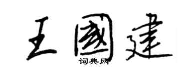 王正良王國建行書個性簽名怎么寫