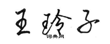 駱恆光王玲子行書個性簽名怎么寫