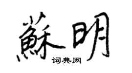 王正良蘇明行書個性簽名怎么寫