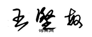 朱錫榮王堅敏草書個性簽名怎么寫