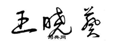 曾慶福王曉葵草書個性簽名怎么寫