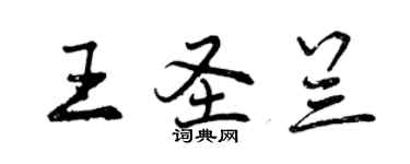 曾慶福王聖蘭行書個性簽名怎么寫