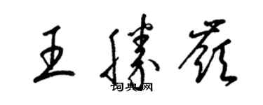 梁錦英王勝嶺草書個性簽名怎么寫