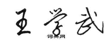 駱恆光王學武行書個性簽名怎么寫