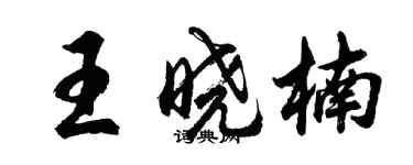 胡問遂王曉楠行書個性簽名怎么寫