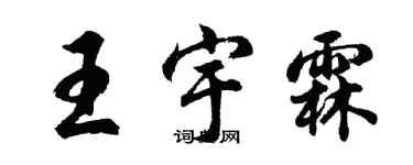 胡問遂王宇霖行書個性簽名怎么寫