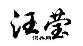 胡問遂汪瑩行書個性簽名怎么寫