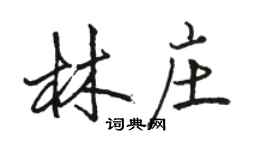 駱恆光林莊行書個性簽名怎么寫