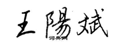 王正良王陽斌行書個性簽名怎么寫