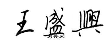 王正良王盛興行書個性簽名怎么寫