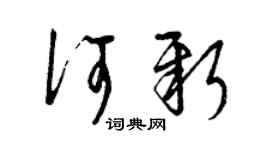 曾慶福何新草書個性簽名怎么寫