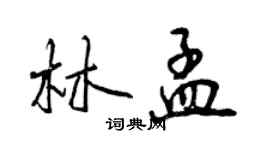 曾慶福林孟行書個性簽名怎么寫