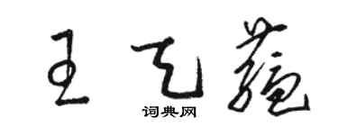 駱恆光王天蘊草書個性簽名怎么寫