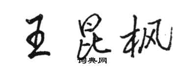 駱恆光王昆楓行書個性簽名怎么寫
