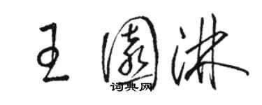 駱恆光王園淋草書個性簽名怎么寫