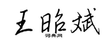 王正良王昭斌行書個性簽名怎么寫