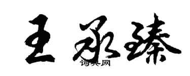 胡問遂王承臻行書個性簽名怎么寫