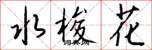 錢沛雲水梭花行書怎么寫