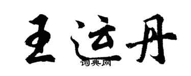 胡問遂王運丹行書個性簽名怎么寫