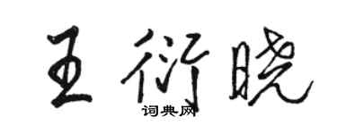 駱恆光王衍曉行書個性簽名怎么寫