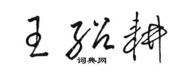 駱恆光王紹耕草書個性簽名怎么寫