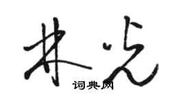 駱恆光林光草書個性簽名怎么寫