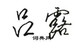 駱恆光呂露行書個性簽名怎么寫