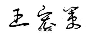 曾慶福王宏策草書個性簽名怎么寫